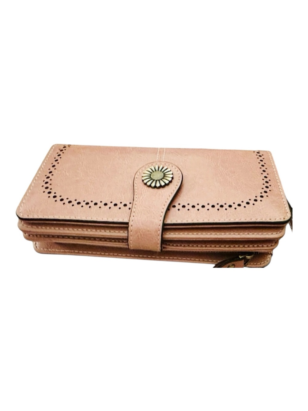 AMAZONS‎ ESSENTIALS BIG WALLET/Wristlet in mauve pink  with huge organization!